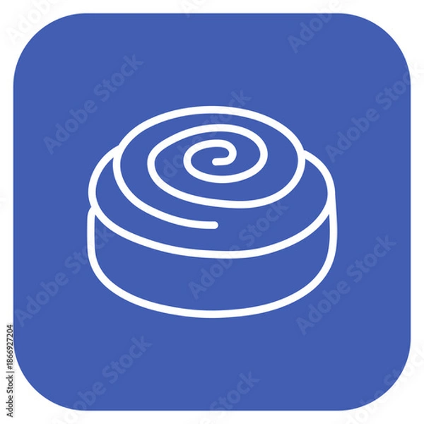 Obraz Cinnamon Roll icon vector image. Can be used for Brunch.