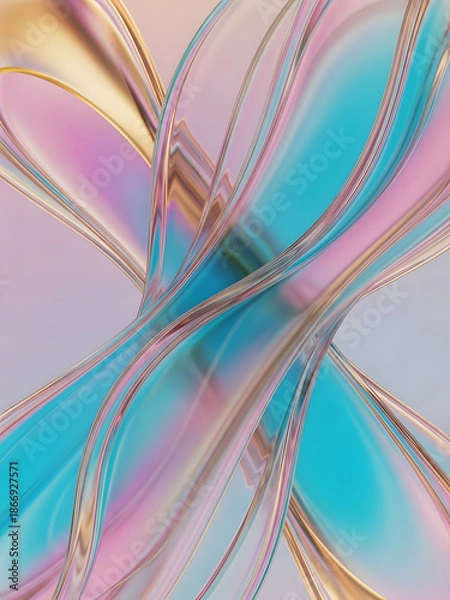 Obraz Iridescent Liquid Glass Flow