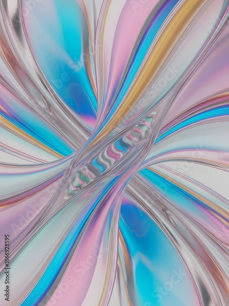 Obraz Iridescent Liquid Glass Flow