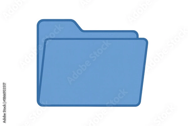 Obraz Blue folder icon storing digital data and files