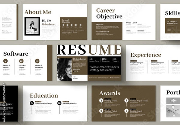 Obraz Resume Presentation Template Layout