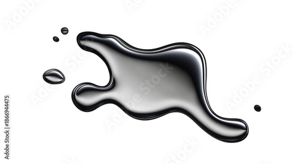 Obraz Black Translucent Blots Clipart on Transparent Background