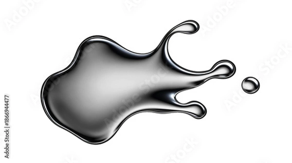 Obraz Black Translucent Blots Clipart on Transparent Background