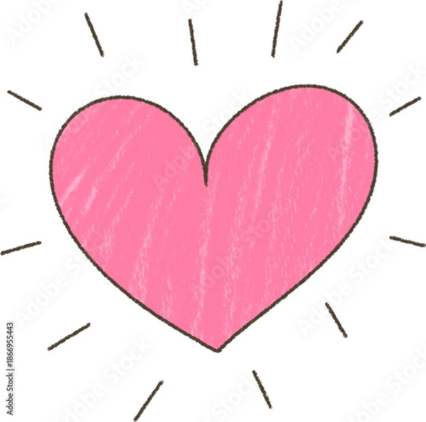 Obraz Scribble Heart Drawing Icon