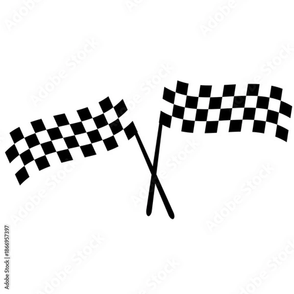 Obraz Racing Flag Illustration