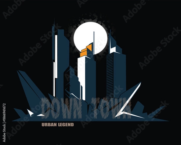 Obraz city skyline vector illustration