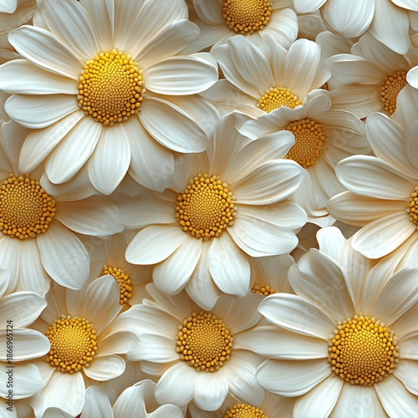 Obraz Seamless daisy petals texture background pattern