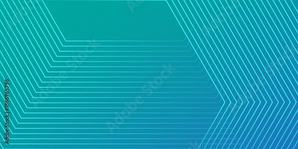 Obraz Geometric lines simple design modern art pattern blue nice