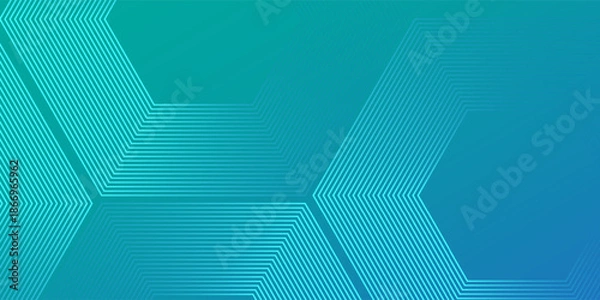 Obraz Geometric lines simple design modern art pattern blue