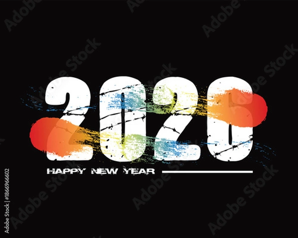 Obraz new year 2026 vector design
