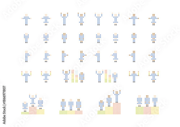 Obraz ビジネスで使えるドット風イラストセット3