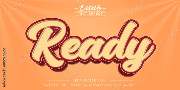 Obraz Editable text effect. Ready text style theme.