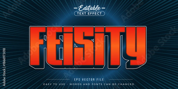 Obraz Editable text effect on feisty red text.