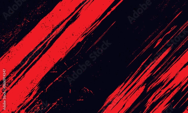 Obraz Abstract red grunge background. Eps10 vector