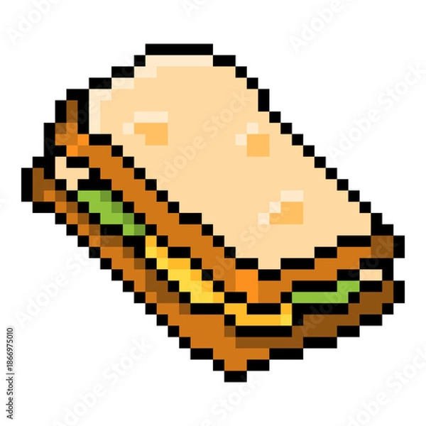 Obraz Vector Pixel Art Icon - Sandwich