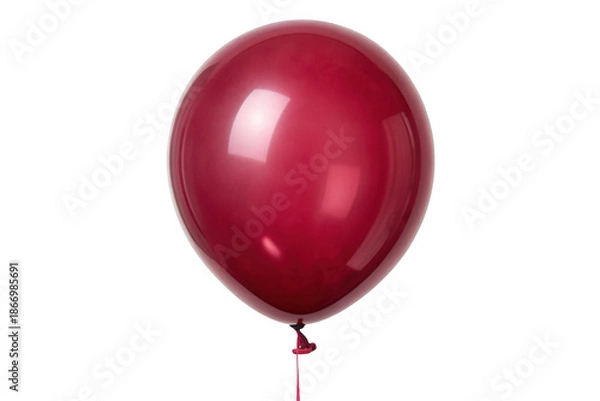Obraz Single red balloon isolated on transparent background