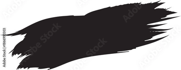 Fototapeta Grunge Brush Stroke Rectangle — Black Paint Texture Background Vector Design