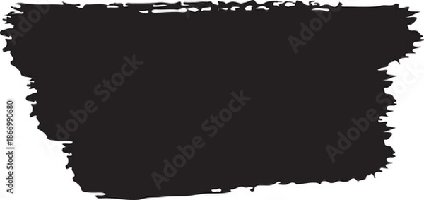 Fototapeta Grunge Brush Stroke Rectangle — Black Paint Texture Background Vector Design