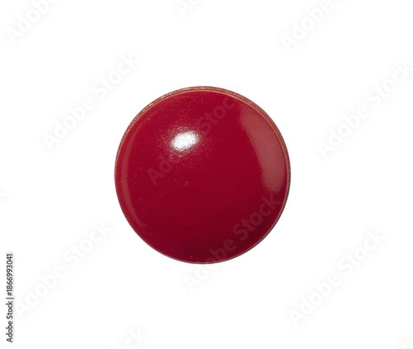 Fototapeta Red Circular Object on White Background