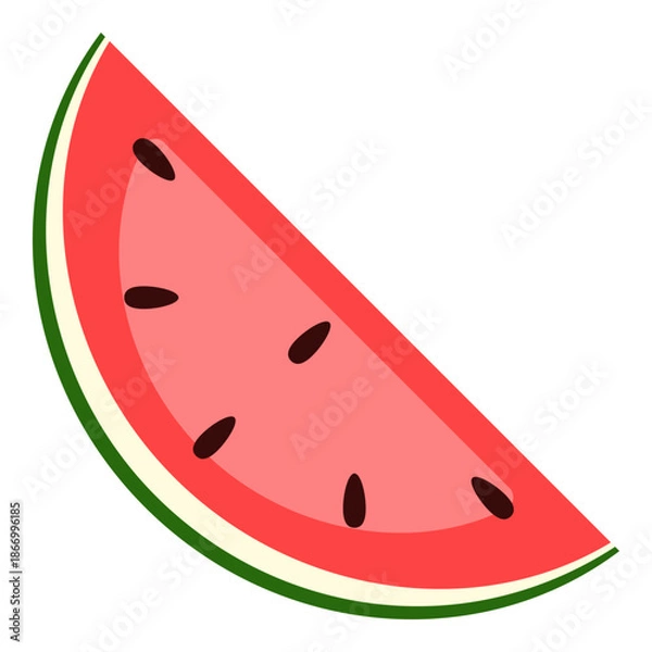 Obraz Vector Color Flat Design Icon Watermelon Slice
