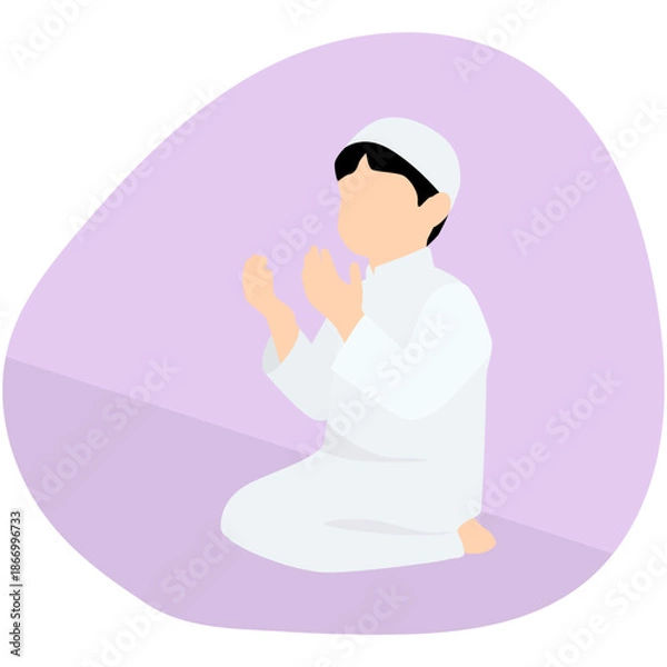 Obraz Islamic Kid Illustration