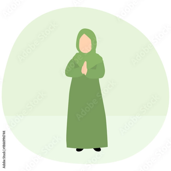 Obraz Islamic Kid Illustration