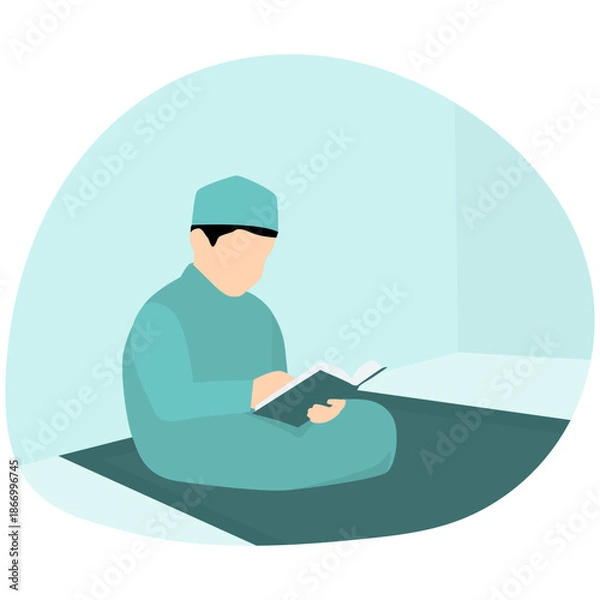 Obraz Islamic Kid Illustration