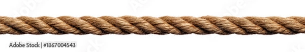 Obraz Brown Rope on White Background
