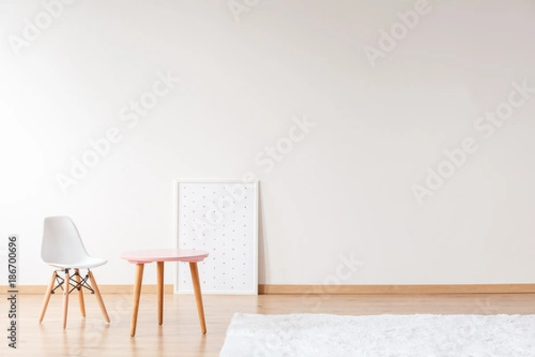 Obraz Empty room with small furniture