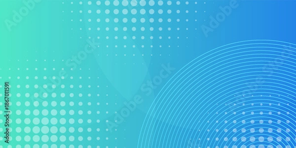 Obraz Modern abstract bright blue green gradient illustration background with simple pattern