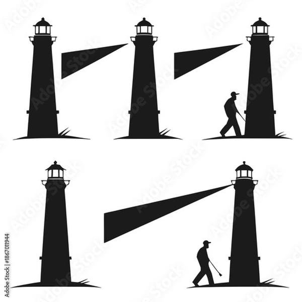 Obraz Lighthouse silhouettes
