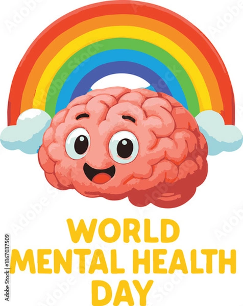 Obraz Cheerful Rainbow Brain