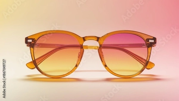 Obraz Stylish sunglasses on gradient background — AI generated
