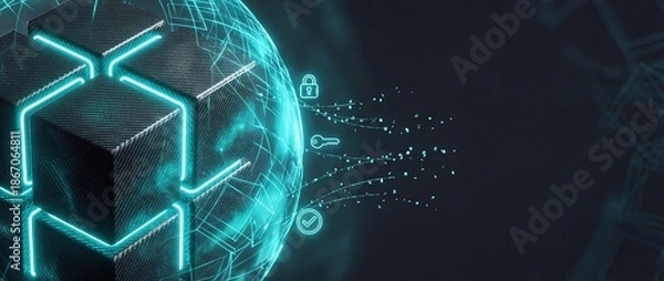 Obraz Secure Blockchain Transaction Interface for Encrypted Ledger Validation, Digital Trust and Financial Security