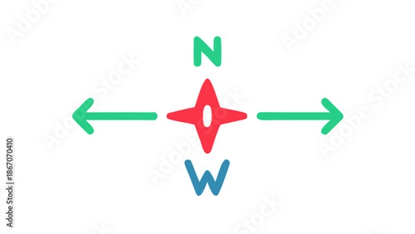 Fototapeta Compass rose illustration