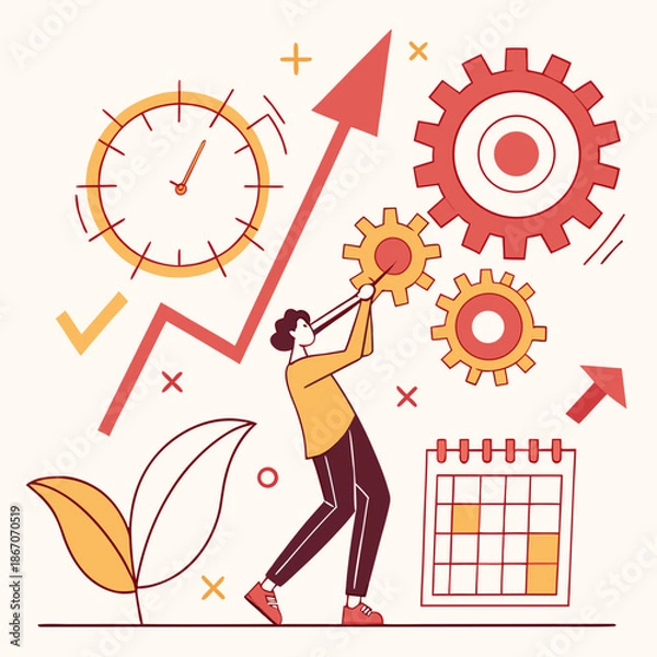 Fototapeta Productivity and time management