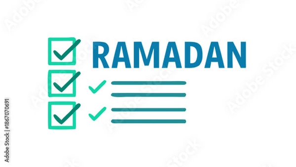 Fototapeta Ramadan checklist