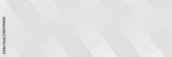 Obraz Dot white gray wave light technology texture background. Abstract big data digital concept. Vector ilustration