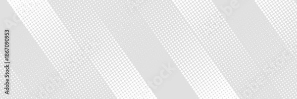 Obraz Dot white gray wave light technology texture background. Abstract big data digital concept. Vector ilustration