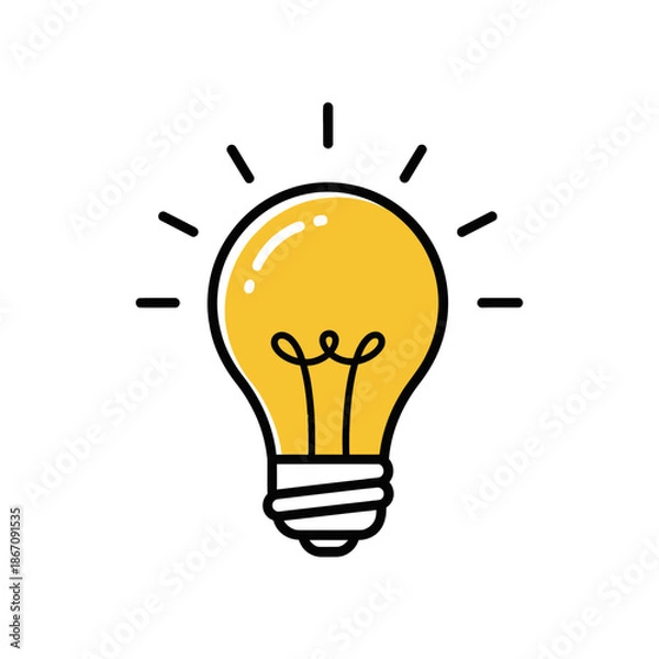 Obraz light bulb icon