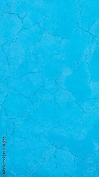 Fototapeta Blue Cracked Wall Texture Background