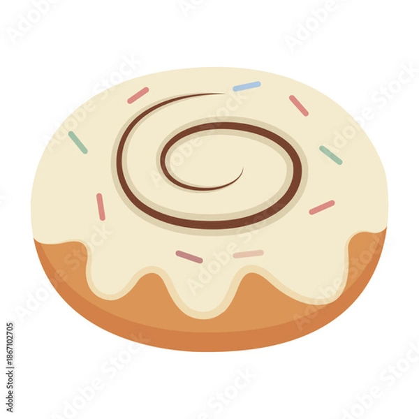 Fototapeta Vector graphic icon for Cinnabon