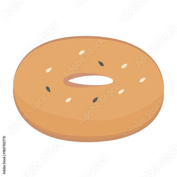 Fototapeta Vector graphic icon for Bagel