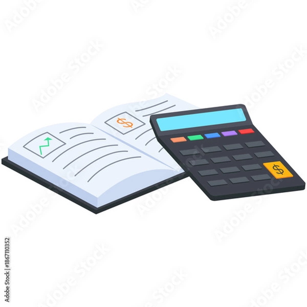 Obraz Financial Ledger and Calculator