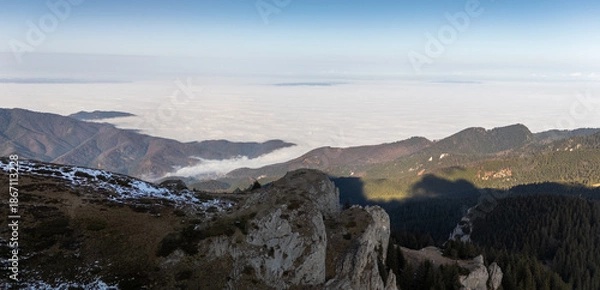 Fototapeta clouds over the mountain