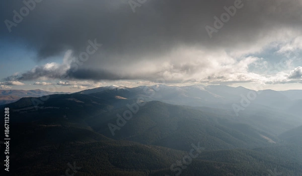 Fototapeta clouds over the mountains