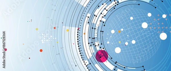 Obraz Abstract digital high technology and science or cyber background