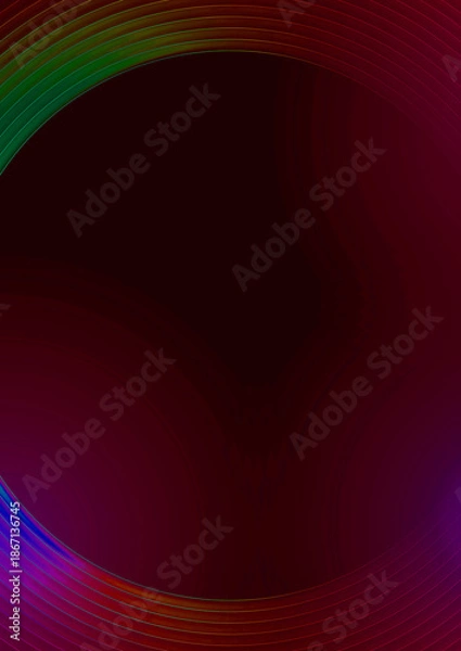 Obraz Purple neon lined pattern on a dark background vector