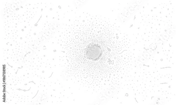 Obraz Abstract big data visualization with complex network cluster and connected nodes. Artificial intelligence and machine learning science concept. Digital technology vector illustration.