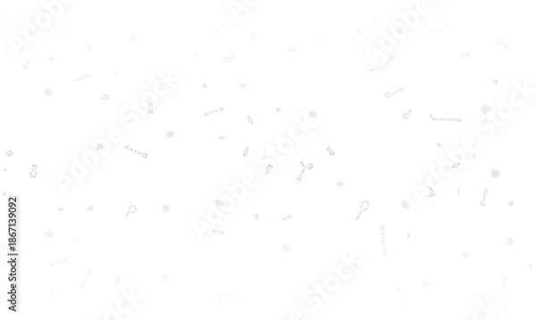 Obraz Subtle vector background with abstract scientific and technological dotted geometric elements. Ideal for data, network, digital, and modern design projects. Light gray pattern on white.